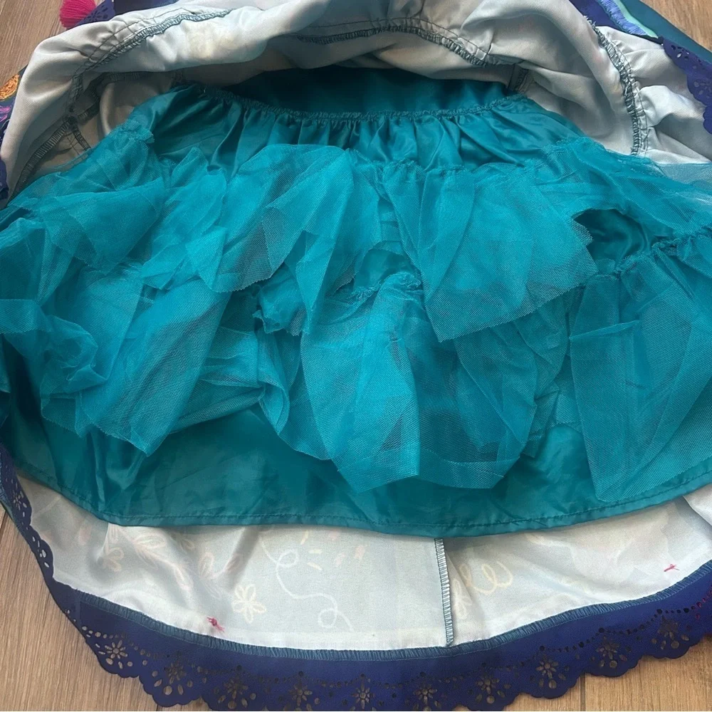 Disney Mirabel Encanto Costume Dress Size 4T -6X Small Girls Dress Embroidered